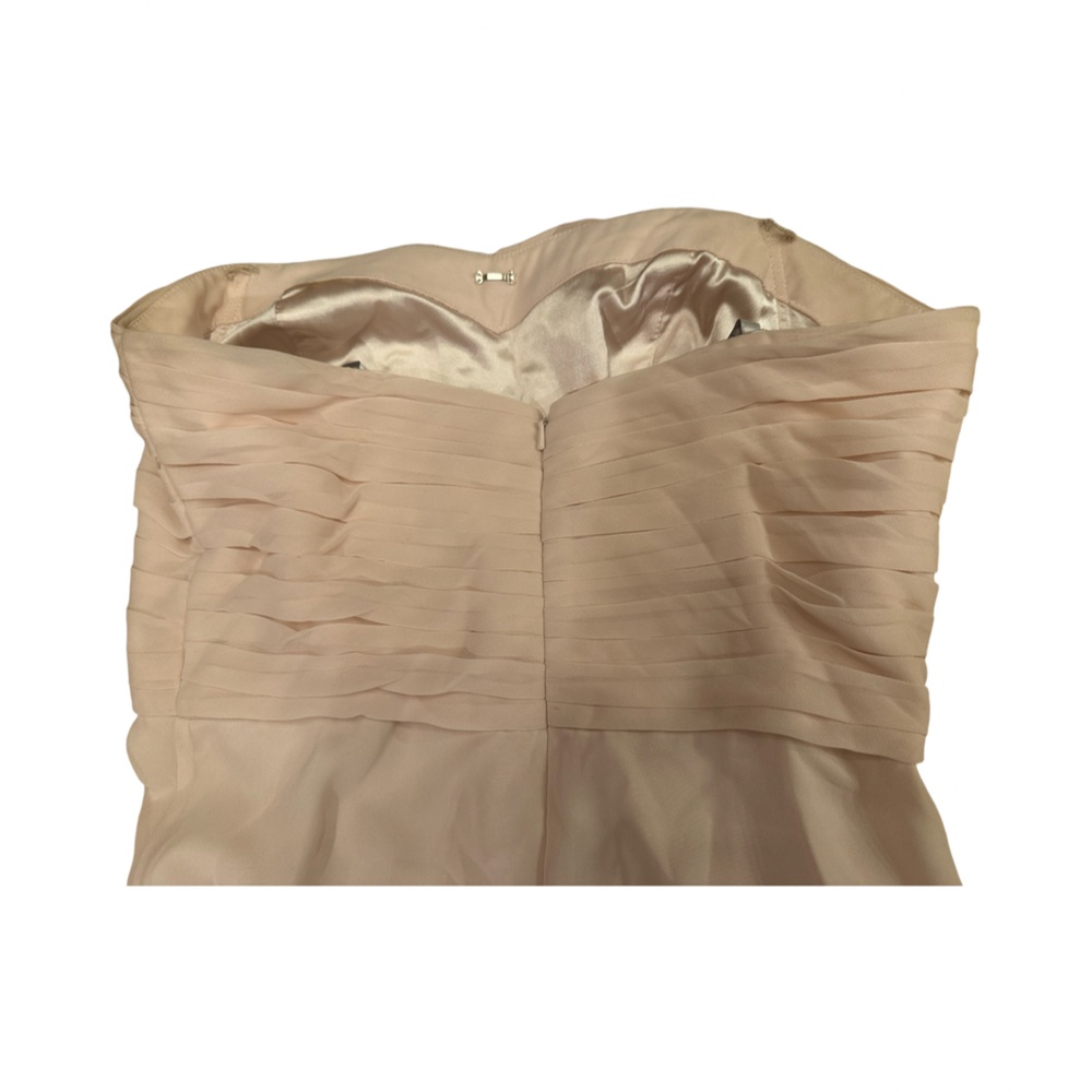 Monique Lhuillier Bridesmaids Strapless Chiffon Gown, Size 8. - Picture 3 of 6